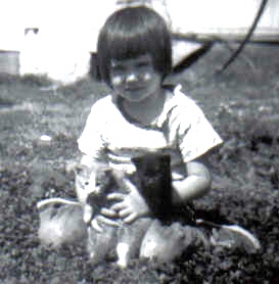 Shannon and the kittens, 1963.